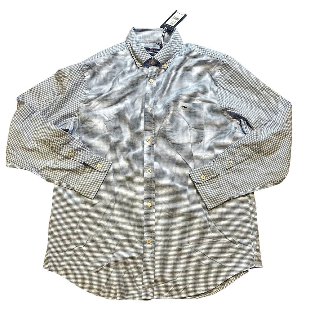 VINEYARD VINES Men's Kettle Cove Classic Tucker Shirt Size L In Ocean Breeze